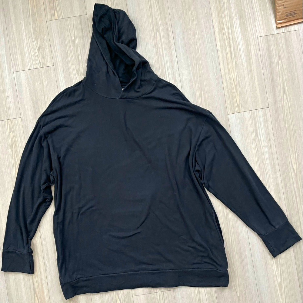 OFFLINE Aerie Women's Black Oversized Fleece Pullover Hoodie XL Loungewear Cozy